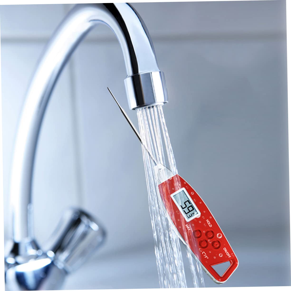 TOPBATHY 2 Pz termometro da cucina indicatore della temperatura del barbecue termometro digitale termometro alimenti termometro per carne Ago termometro per acqua rosso
