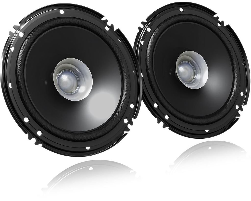 Lautsprecher Einbauset passend mit JVC CS-J610X - 16,5cm Auto Einbauzubehör 300Watt Koaxe KFZ PKW Paar für Skoda Fabia 1 6Y Front