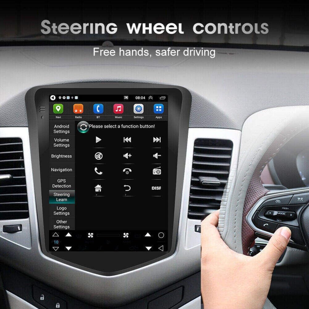 9.7 Inch Android 13 Car Stereo Radio for Chevrolet Chevy Cruze 2009 2010 2011 2012 2013 2014 2015 Touch Double Din Car Radio with Wireless Carplay/Android Auto, GPS, WiFi, Bluetooth [2+32G]