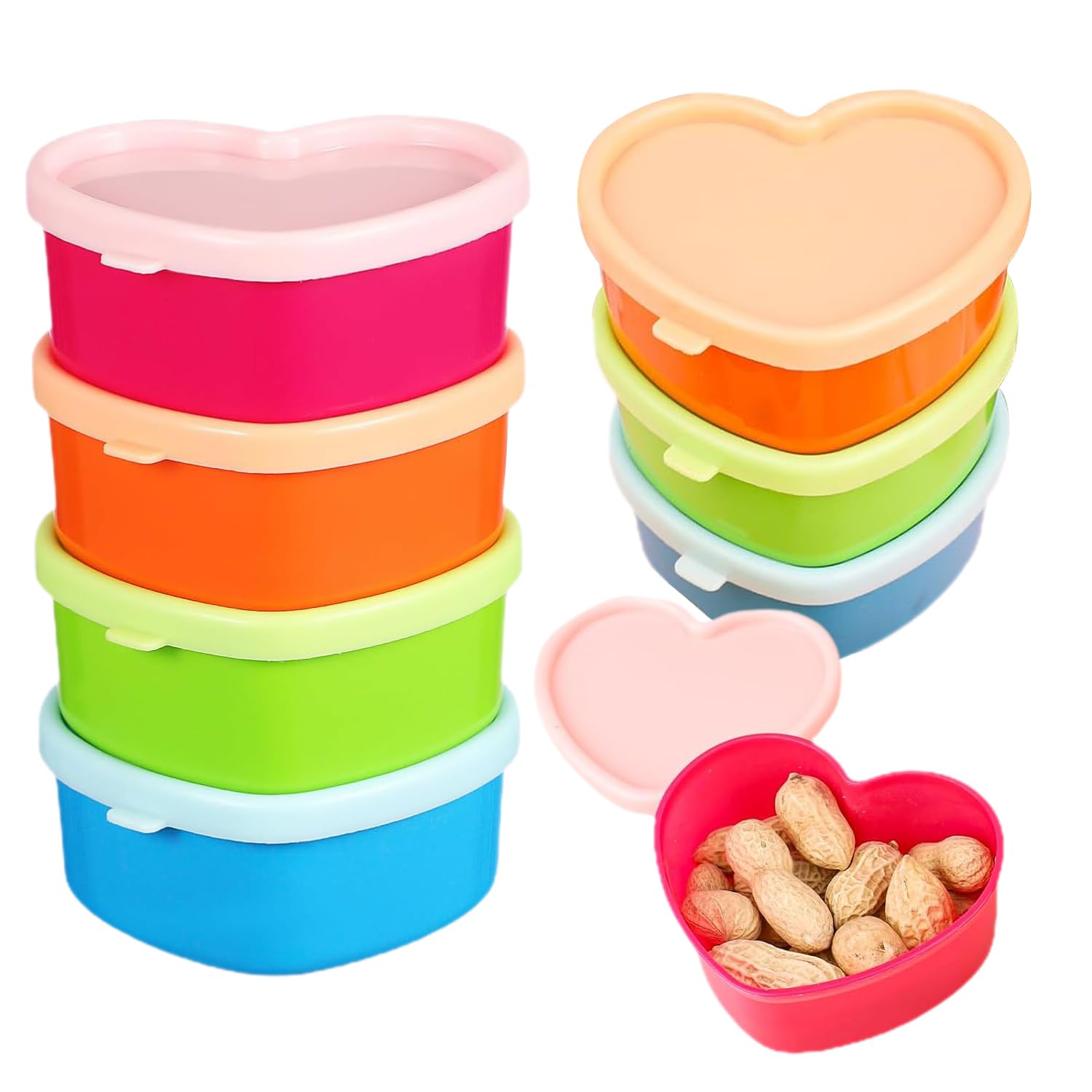 XWCHASA Lot De 10 Boîtes De Congélation Mini - 5x5x3.3cm - Rangement Aliments Épices - Multicolore