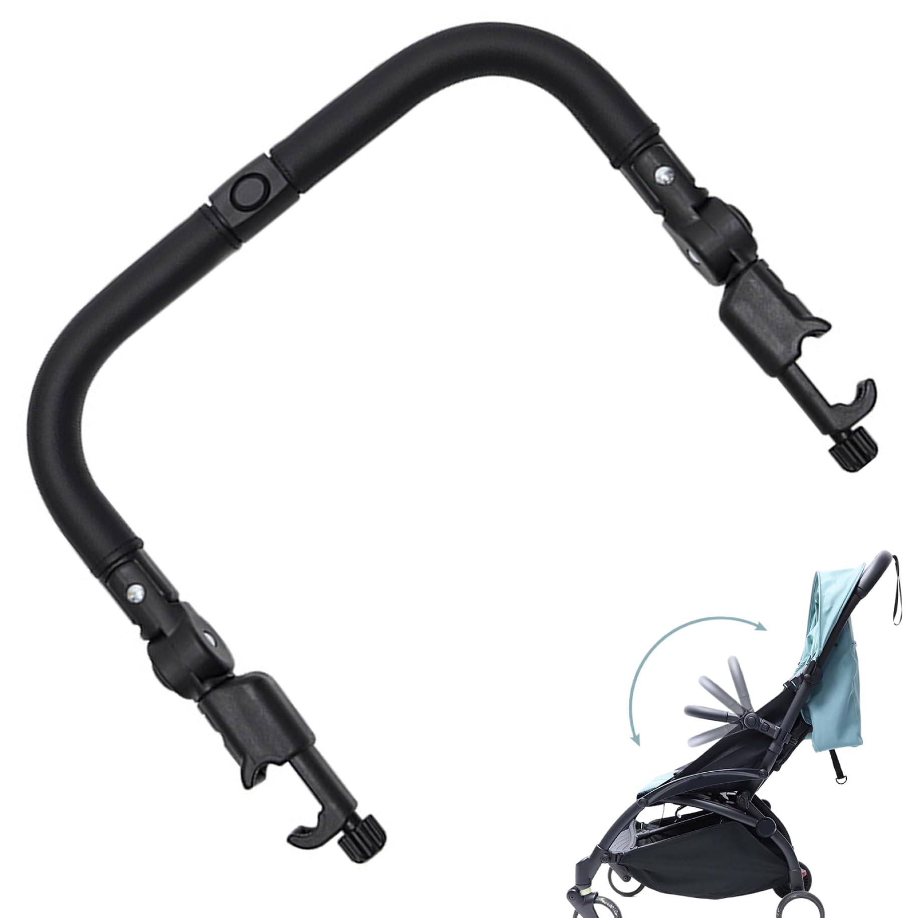Poignée de poussette pour protection de sécurité des tout-petits Poignée poussette pour bébé avec angle réglable Installation et retrait faciles Produits sécurité anti-chute pour bébés pour p