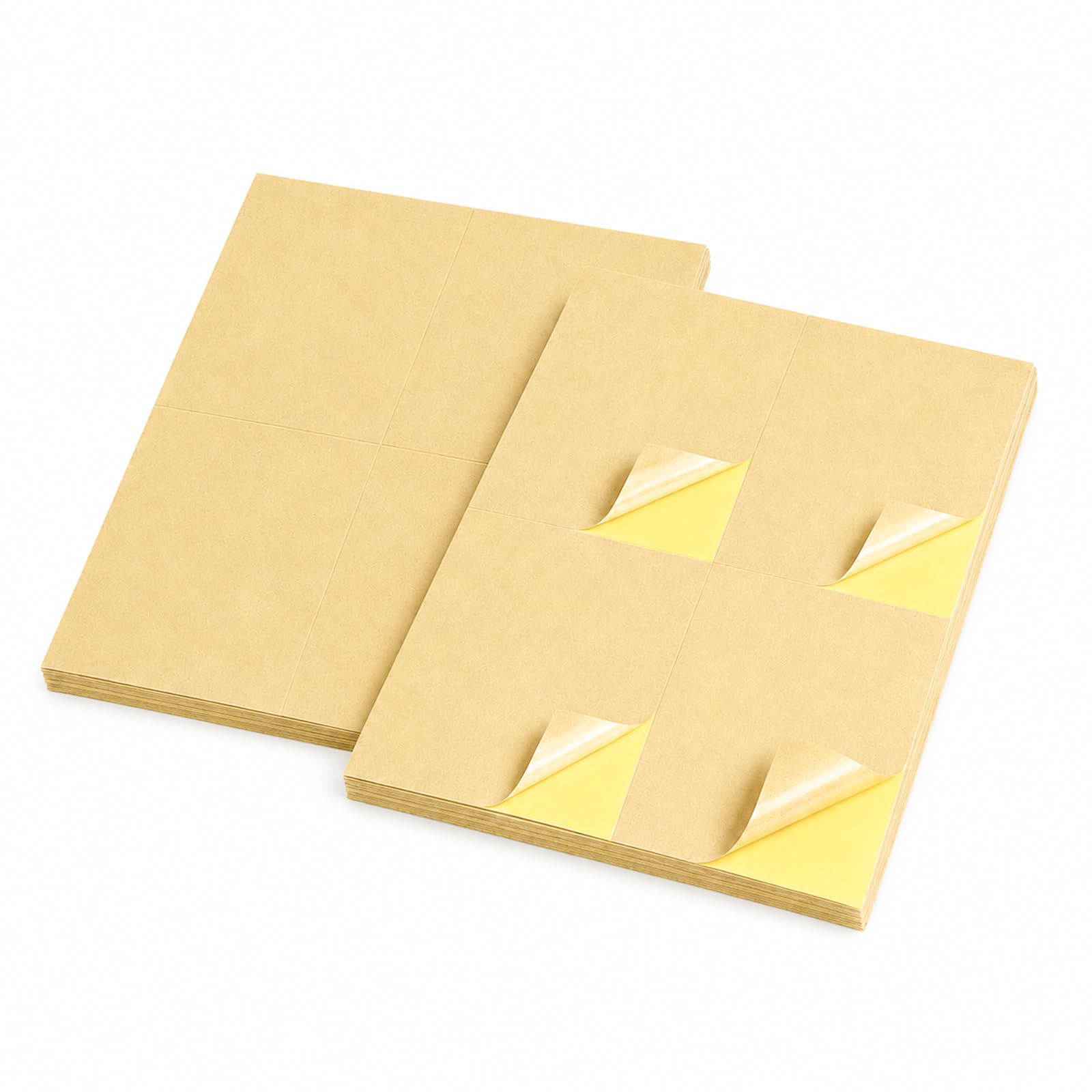 Lot de 400 étiquettes autocollantes en papier kraft de 10,5 x 14,9