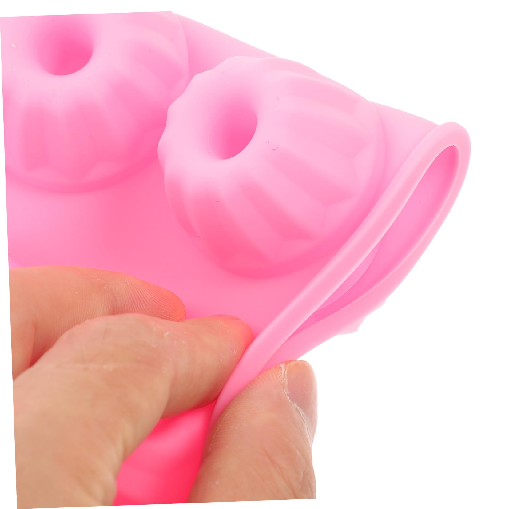 Cabilock 20pièces Moule à Gâteau Silicone à Cavités Outil De Pâtisserie Pratique Pour Cupcakes Mousse Et Plus Rose