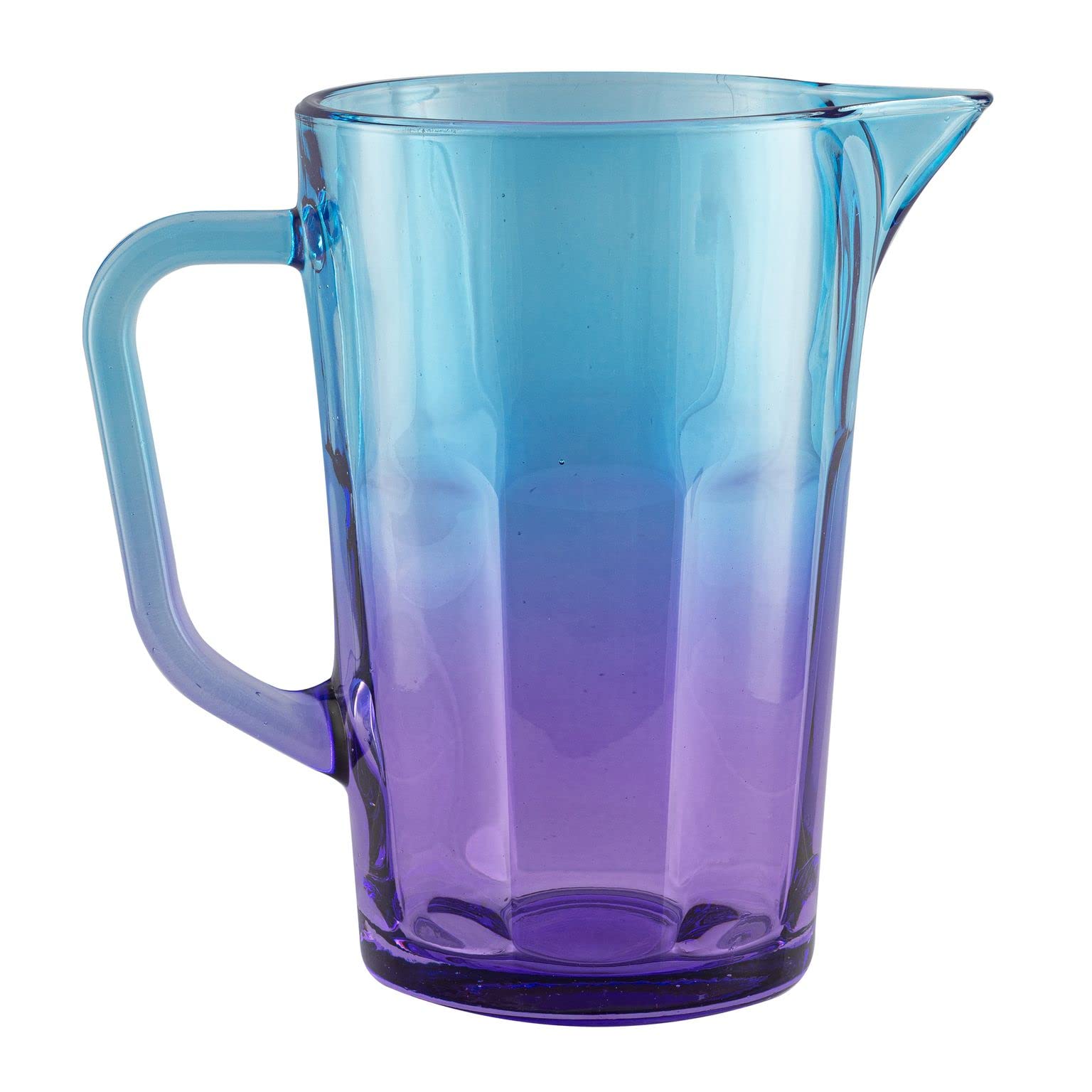 TREND FOR HOME Szklany Dzbanek z Uchwytem 1 Litr Karafka na Wodę Dzbanek na Lemoniadę Napoje Soki Mleko Piwo Sangria Wazon na Kwiaty 19 cm Kolorowe Szkło, Gigi Dreamy Sunset