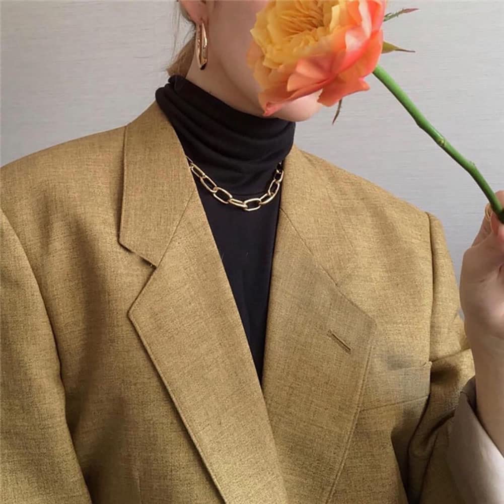 Collana Girocollo Catena Cuban Link Oro – Placcato Acciaio Inox – Uomo Donna Punk