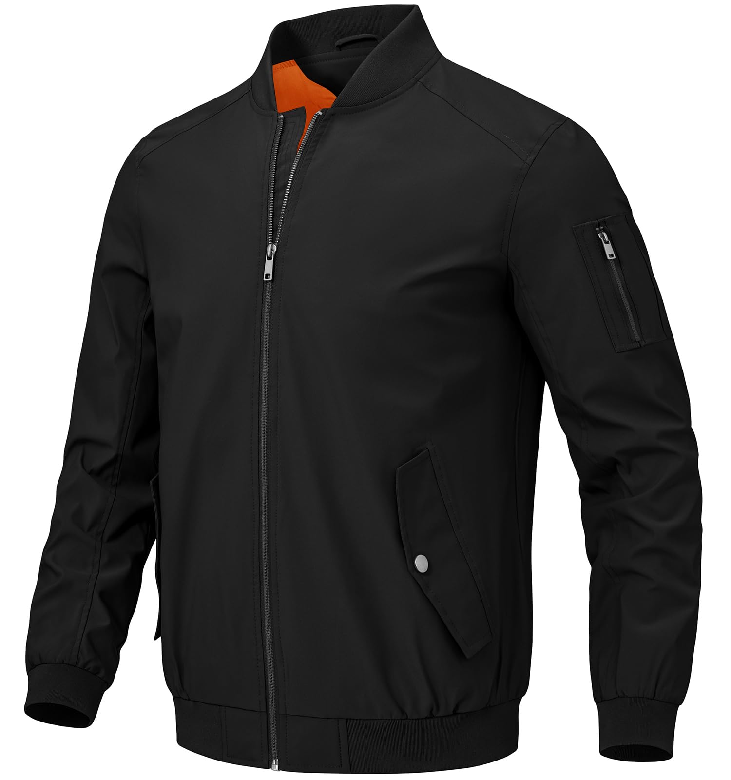 BGOWATU Men's Bomber Jacket Lightweight Windbreaker Jacket for Men Casual Fall Coat