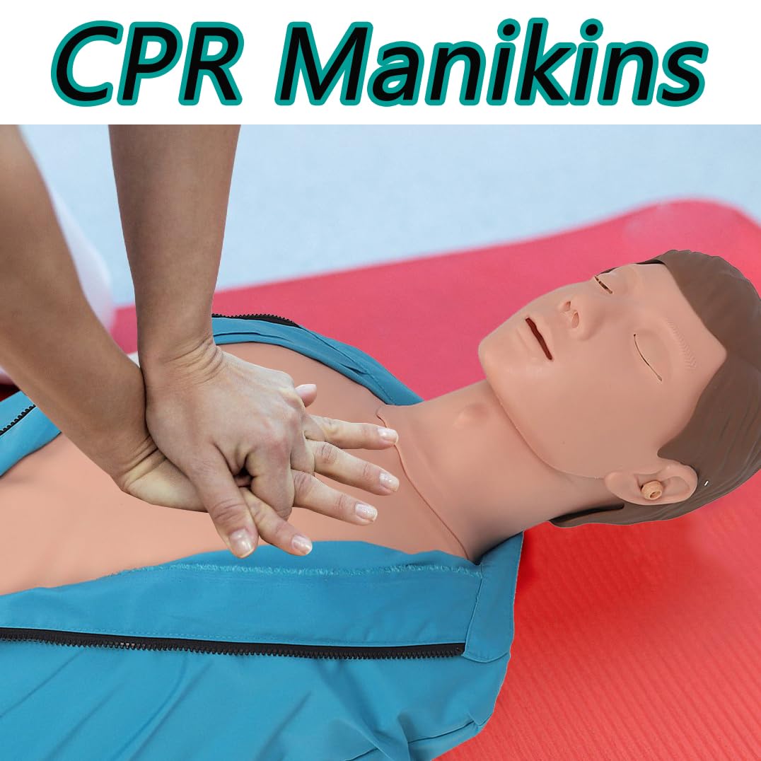 DRXRD Simulador de Maniquí de Entrenamiento de RCP Maniquíes de Reanimación con Bolsa de Transporte y Tapete para Practicar y Mejorar Las Habilidades de Primeros Auxilios