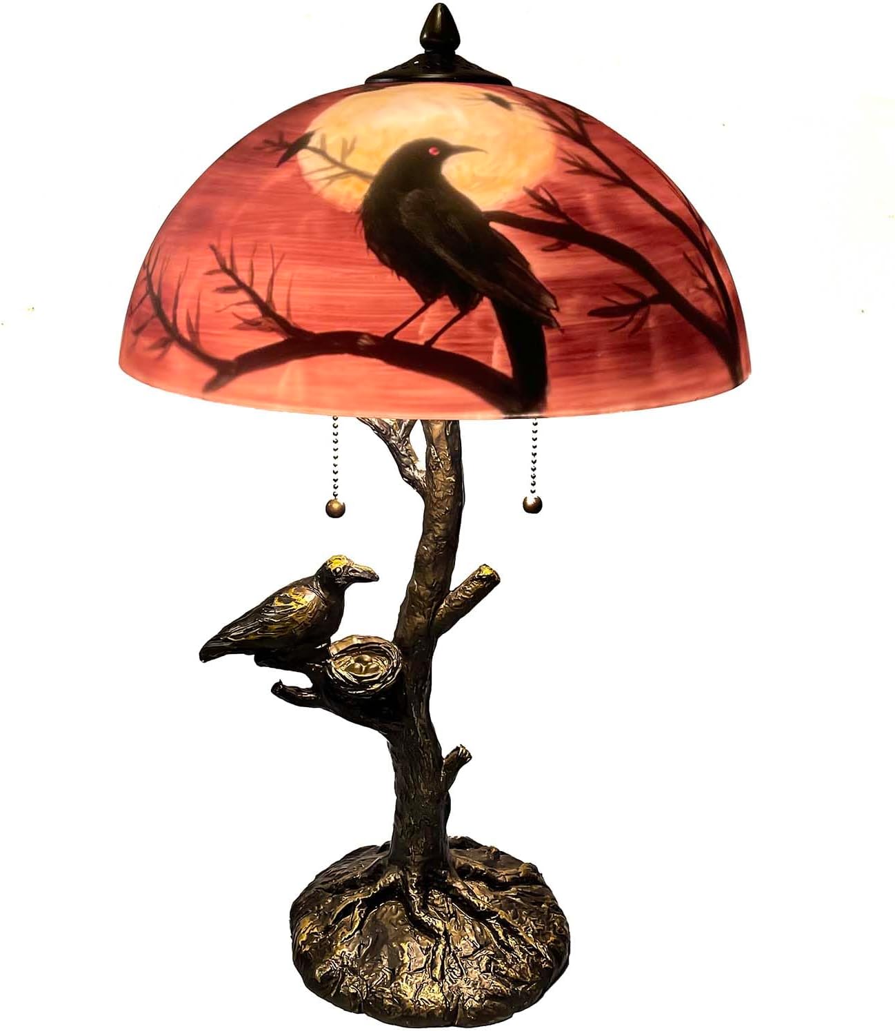 ヴィンテージシャンデリア 5灯LED付 フロストガラスと真鍮と