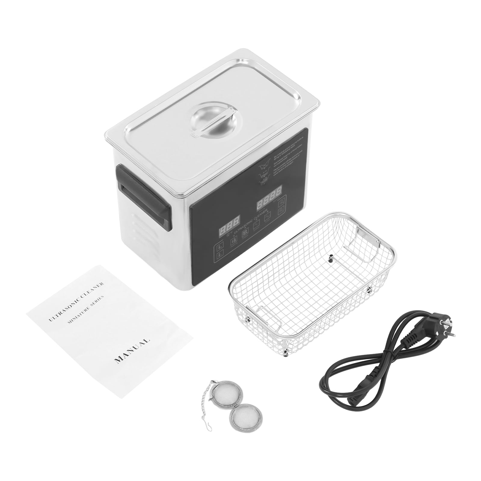 Ultradźwiękowe urządzenie do czyszczenia, podwójna częstotliwość 28/40 kHz 120 W, ogrzewanie, timer 3,2 l, do biżuterii, okularów, zegarków, laboratorium, warsztatu