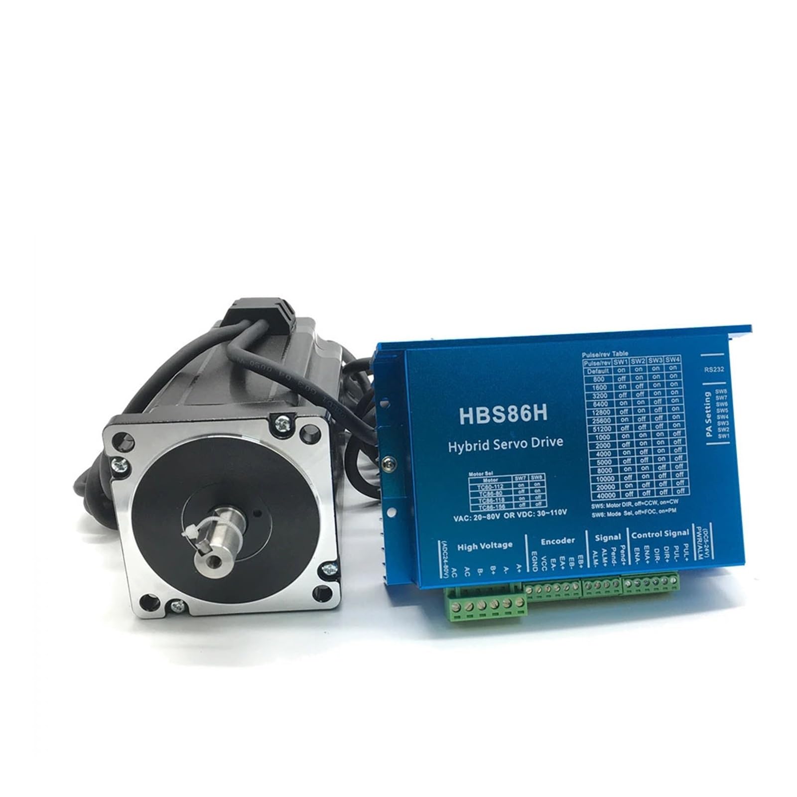 Nema 34 Closed-Loop-Schrittmotor-Kits 12 Nm Hybrid-Servomotortreiber HBS86H 86 Mm 2 PH Nema34 Schrittmotor-Schrittmotortreiber(4.5 N m)