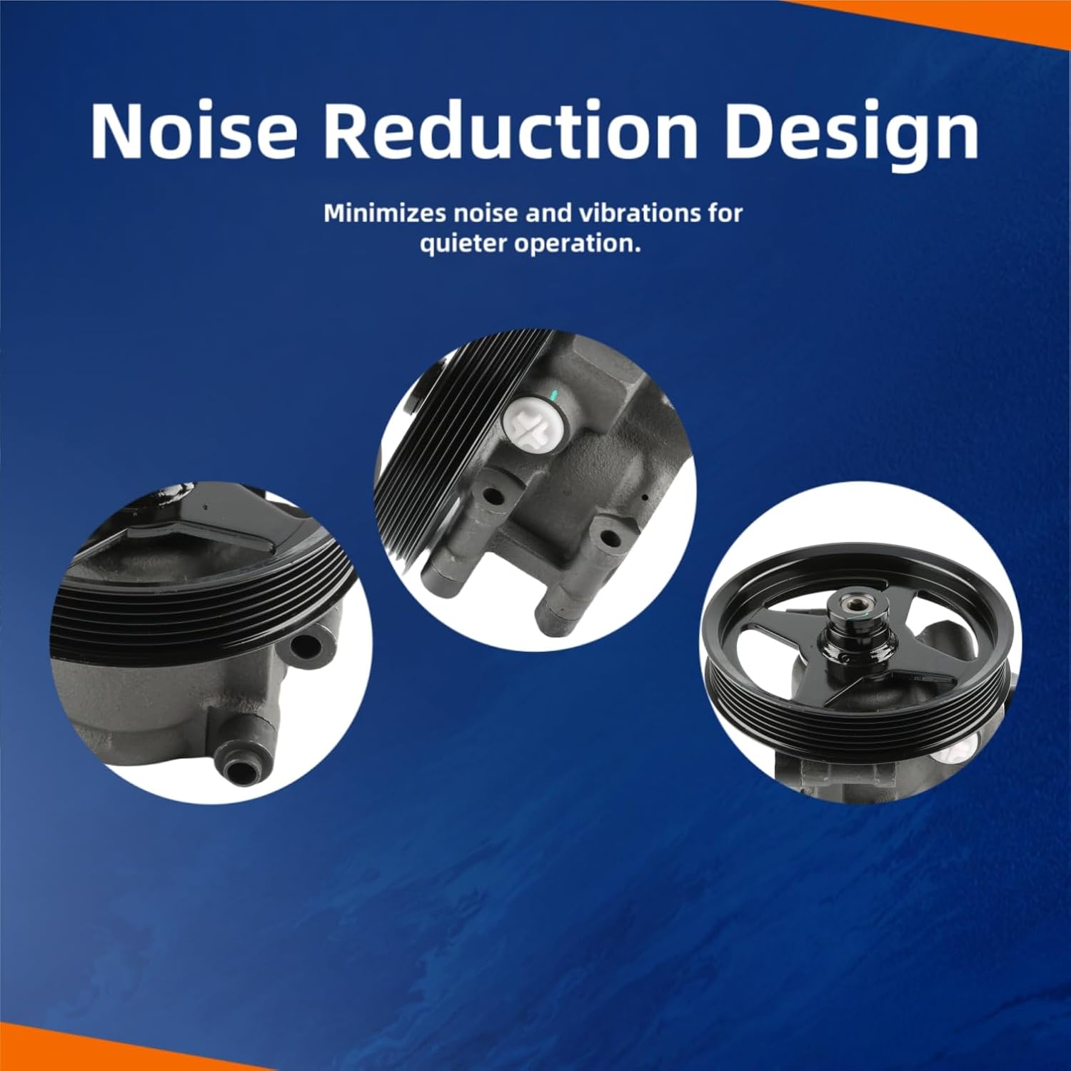 Power Steering Pump with Pulley Compatible with 2003-2006 Ford Expedition 2004 F-150 2005-2008 F-150 V8 4.6L/5.4L 2006-2008 Lincoln Mark LT 2003-2006 Navigator | Replace# 20-312P1