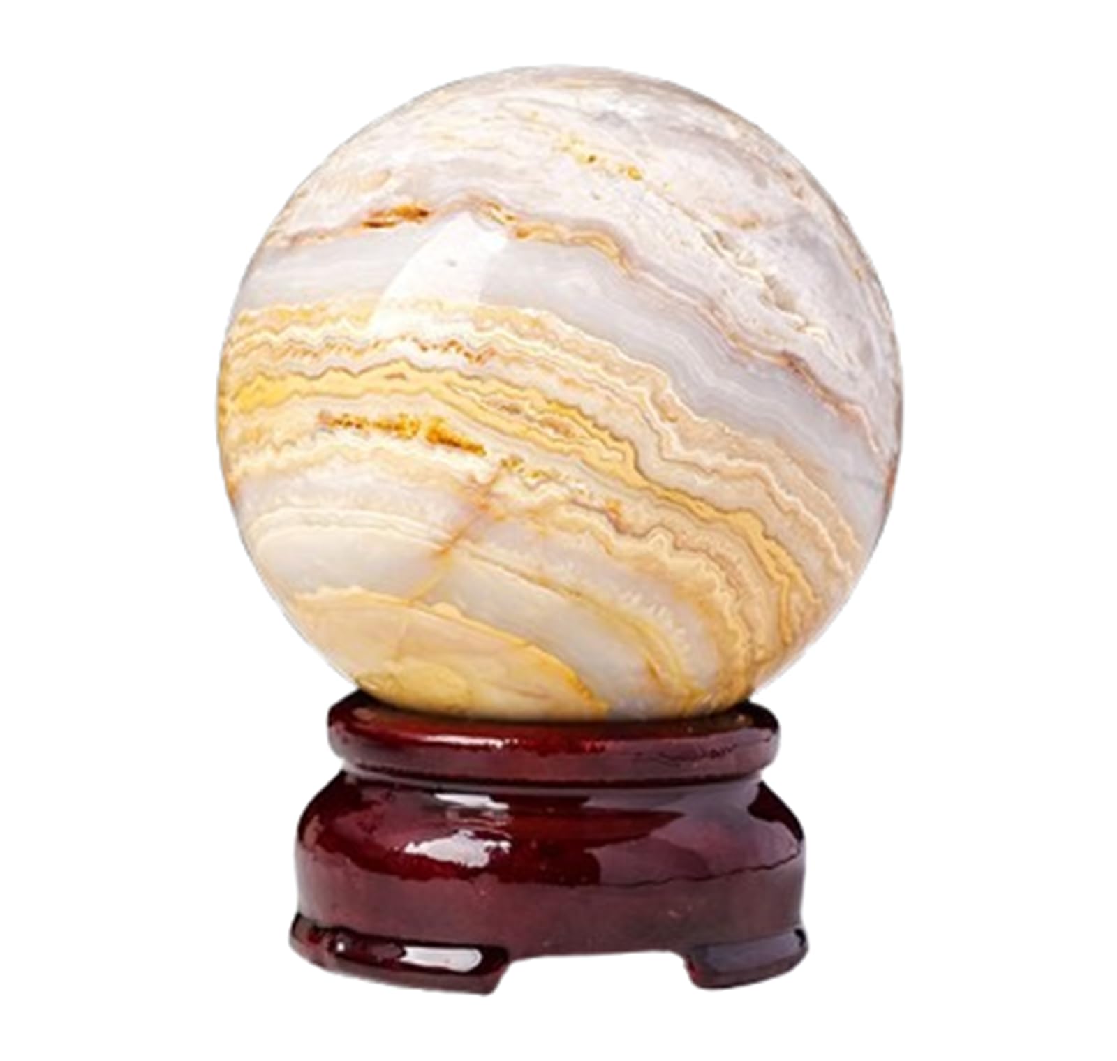 RVBLRDSE Agate Crystal Ball for Home Decor, Quartz Stones Sphere with Stand,Round Crystals for,Office Decoration Balls,45~50mm Gemstone Stone