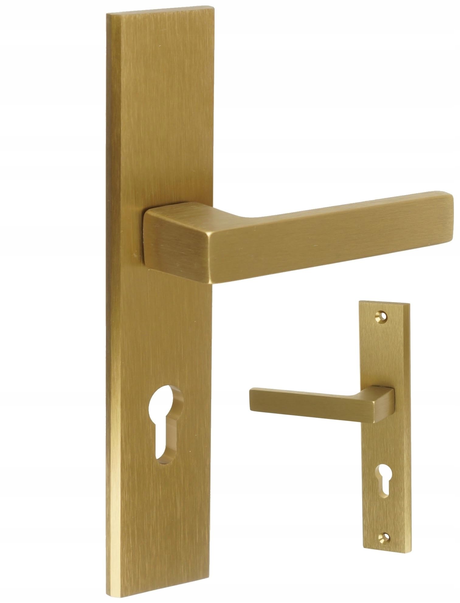 Maniglia Porta THEO 90 mm Patina, Set Completo per Porta d'Ingresso | Esterno, con Fissaggio Nascosto, Ergonomica, Universale