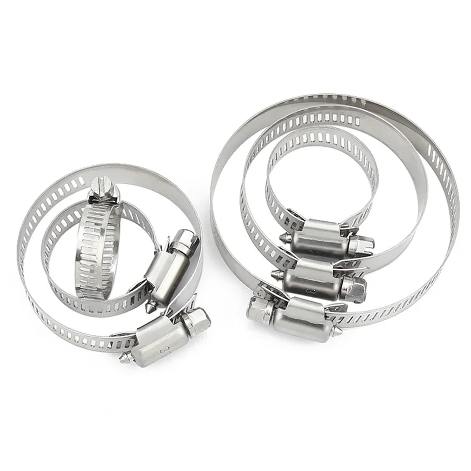 Abrazadera de manguera de acero inoxidable 304 (4 unidades, ajustable, 6-12-27-63 mm) for tuberías de agua, plomería, carpintería, herramientas de soldadura.(Dia.18-32mm)