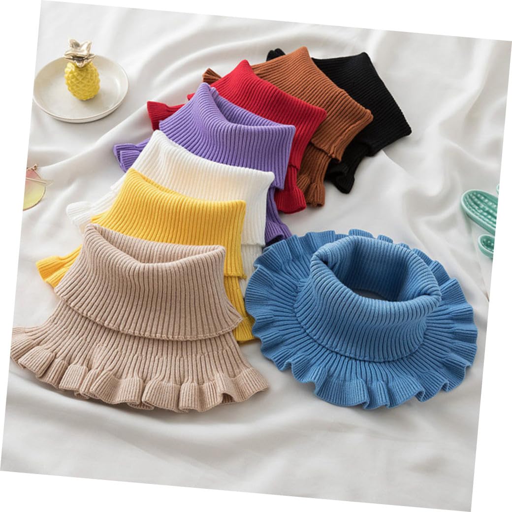 4piezas Manga Calentadora De Cuello De Lana Para Protector Multifuncional De Cuello Para y Fríos Color Negro