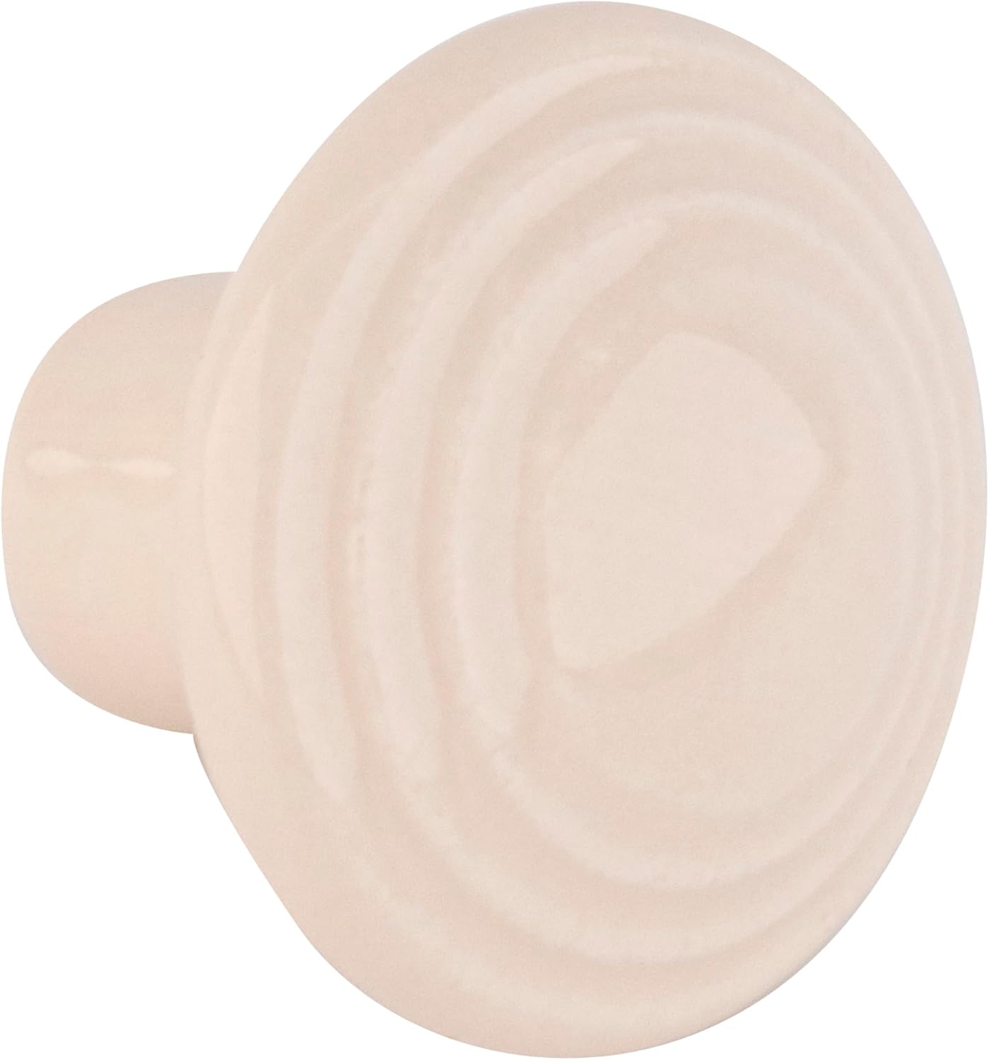 BRIXWELL Mushroom Cabinet Knob, Ceramic Material, Almond Finish, 1-3/8" Diameter, Classic Round Kitchen Drawer Cupboard Cabinet Hardware Pull Handle Decorative