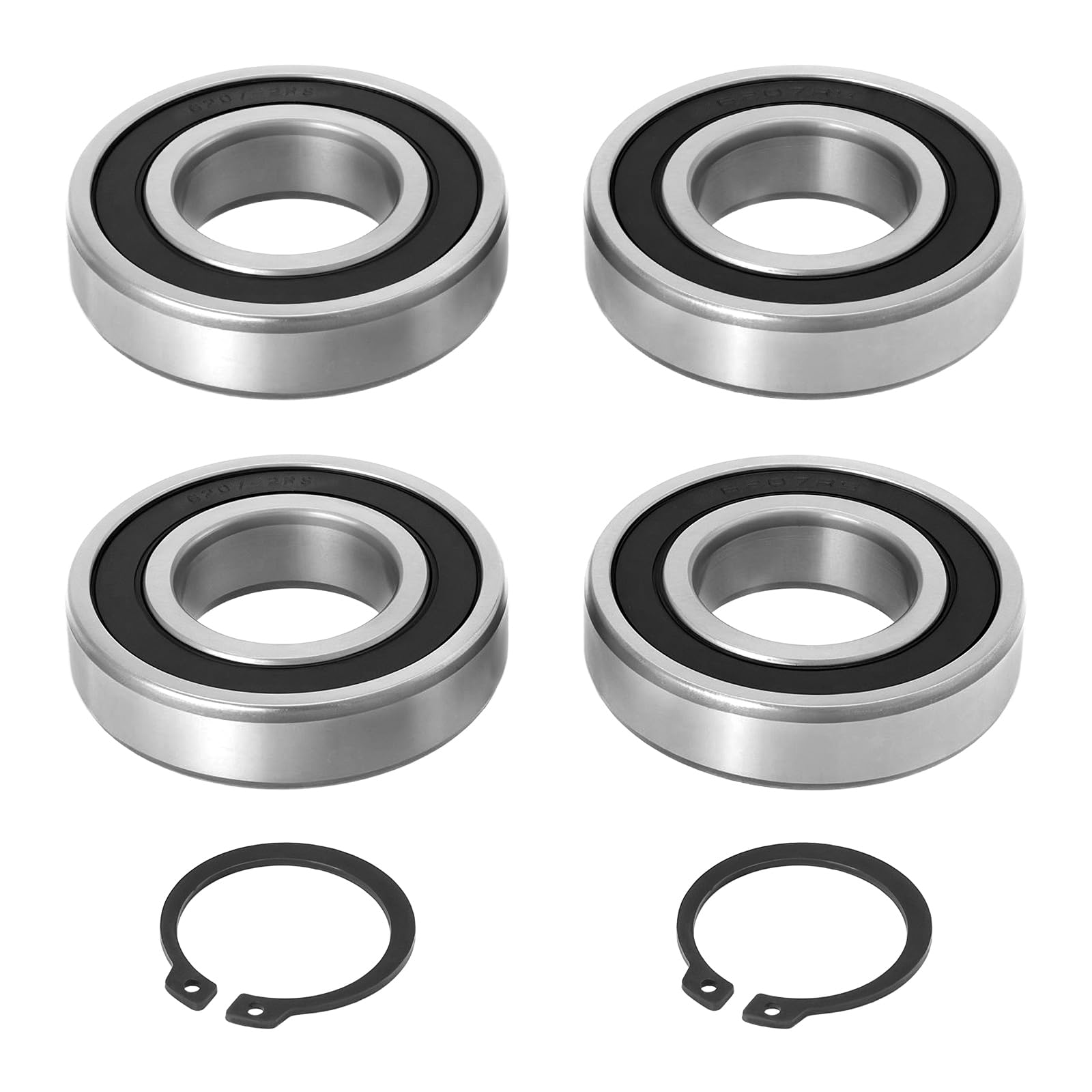 EMSea 2Pcs 35x72x17mm Drum Bearing with Retaining Rings Compatible with LESCHA VM 140S SM 145S VM 160S Compatible with Format 165 Concrete Mixer Spare Parts