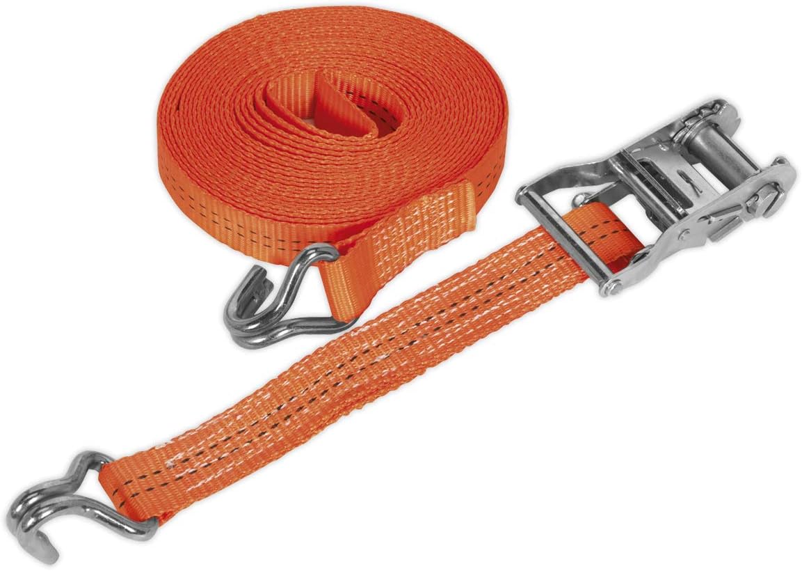 Sealey Td2010J Ratchet Tie Down 35Mm X 10Mtr Polyester Webbing 2000Kg Load Test