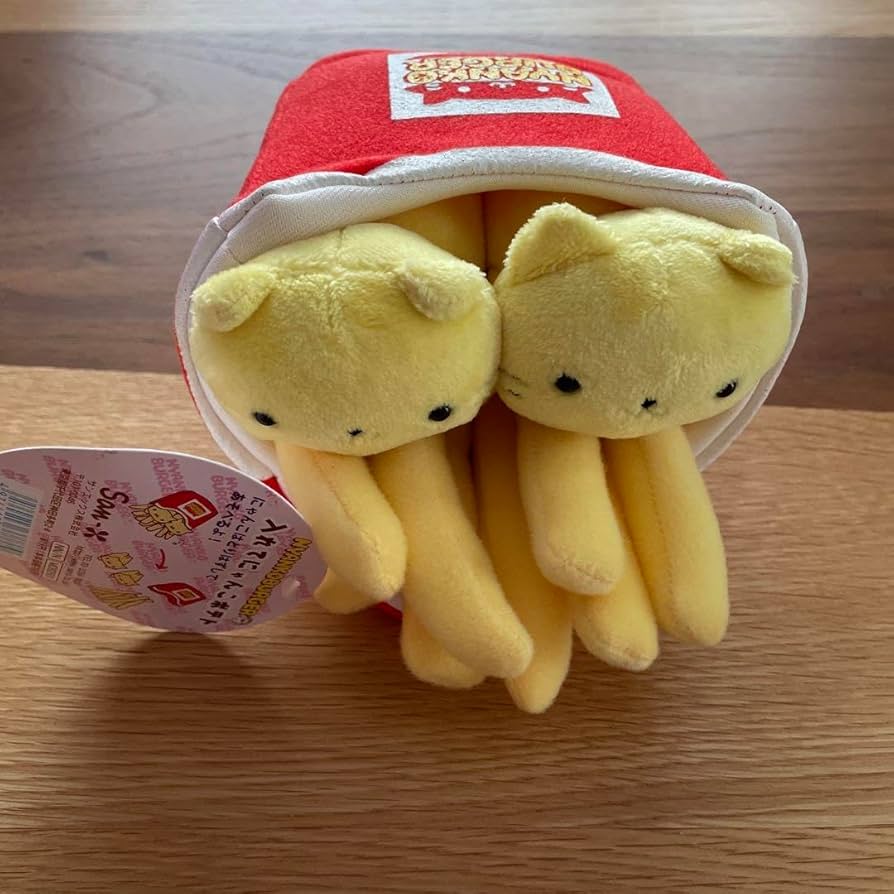 にゃんにゃんにゃんこにゃんこバーガーポテトキーホルダー