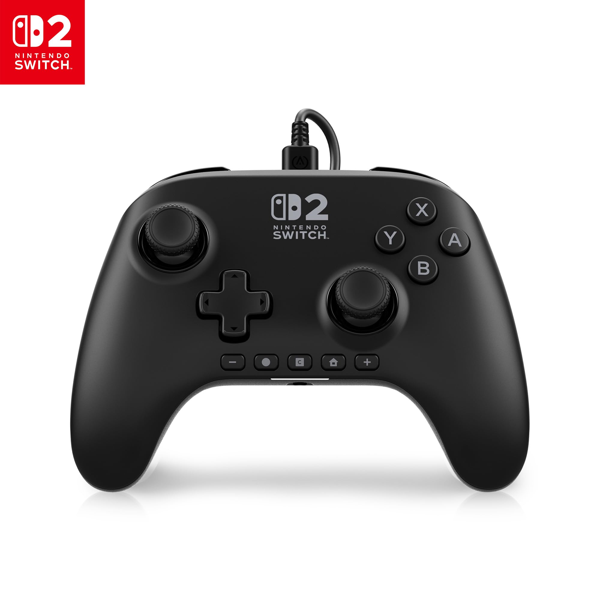 PowerA Controller cablato Advantage per Nintendo Switch 2 - Nero, con licenza ufficiale, effetto Hall, pulsanti mappabili, controller pro, Pulsante C, controlli audio integrati