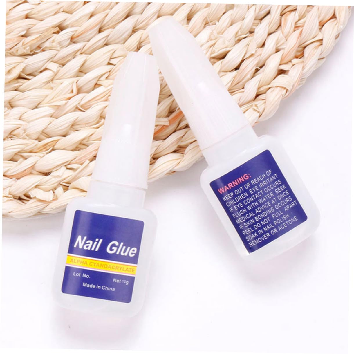 5Pcs Brush Nail Glue for Acrylic and Press Nails Strong DIY Nail Adhesive for for Nail Tips and Accessories