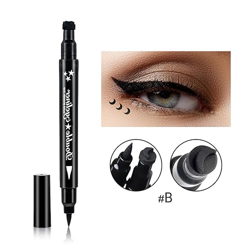 Miniatura 9 de Delineador de ojos negro, bolígrafo delineador de ojos impermeable de doble cara, delineador líquido impermeable, sello de maquillaje de ojos