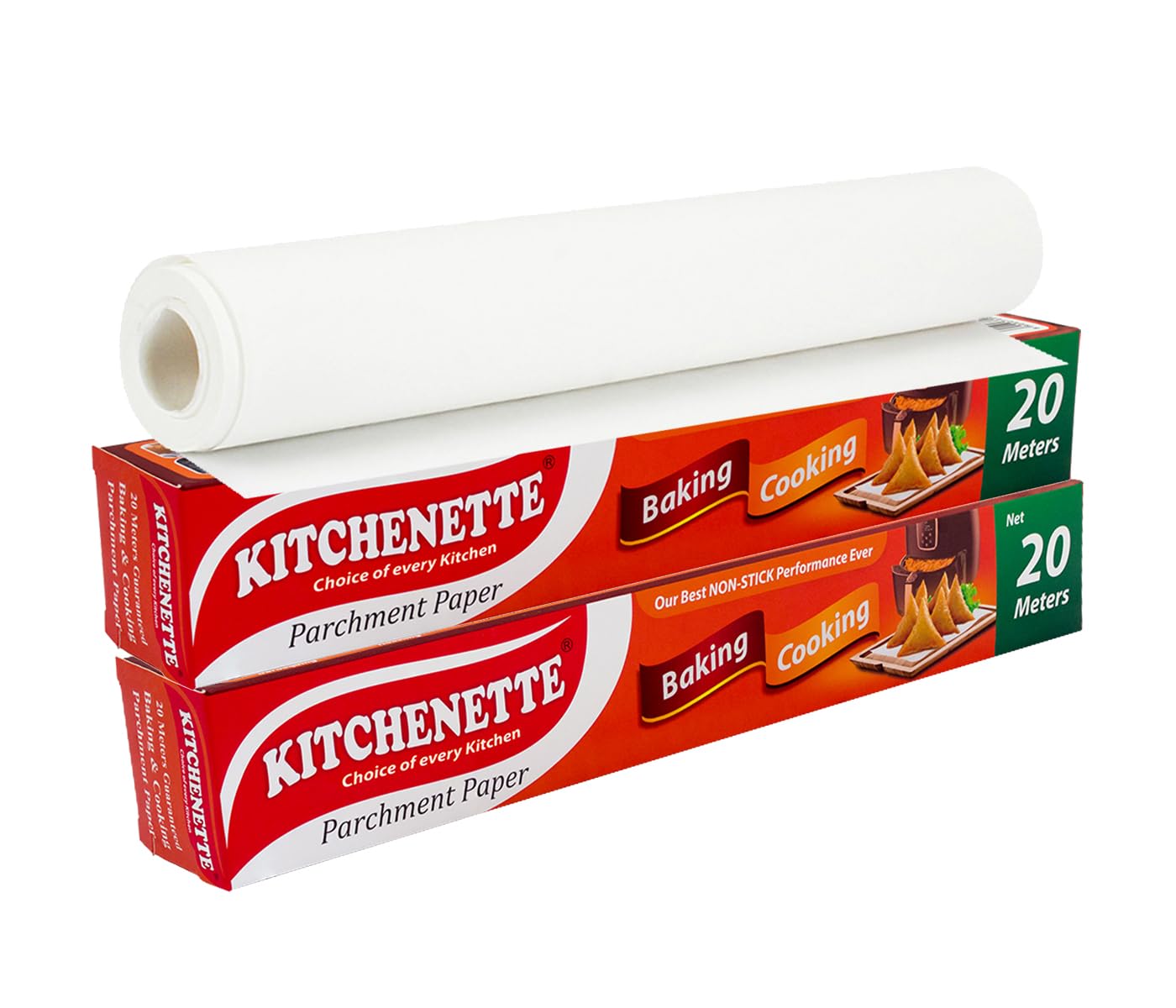 Kitchenette Baking and Cooking Parchment Paper - 20 Meters x 11 inch Food Grade Non Stick Fat Free Cooking Butter Paper Microwave Paper (Pack of 2)-image-37