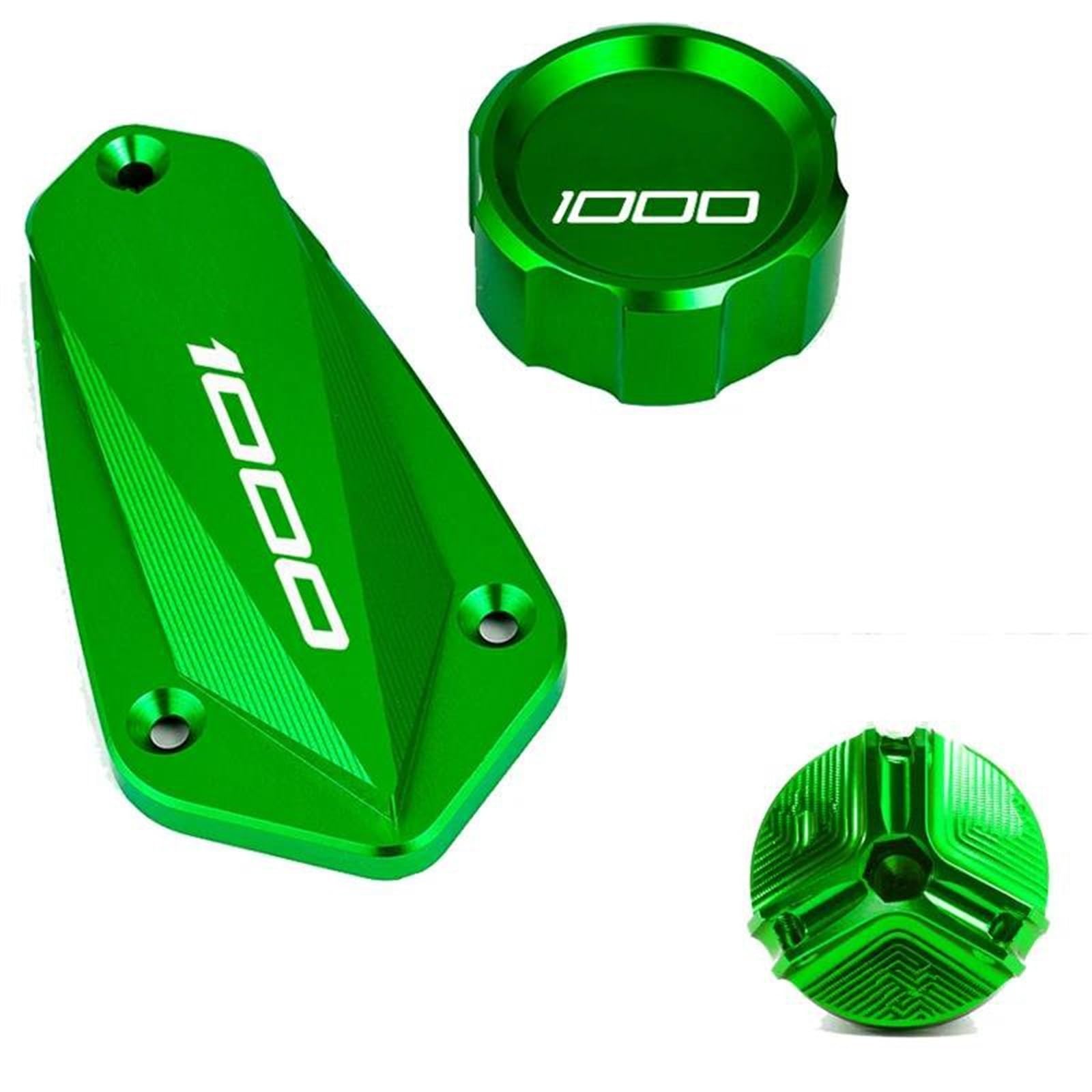 Tapas de líquido frenos delantero y trasero motocicleta tapas llenado aceite, accesorios protección para KAWASAKI Z1000 Z1000R 2017-2022 moto | A set of Red