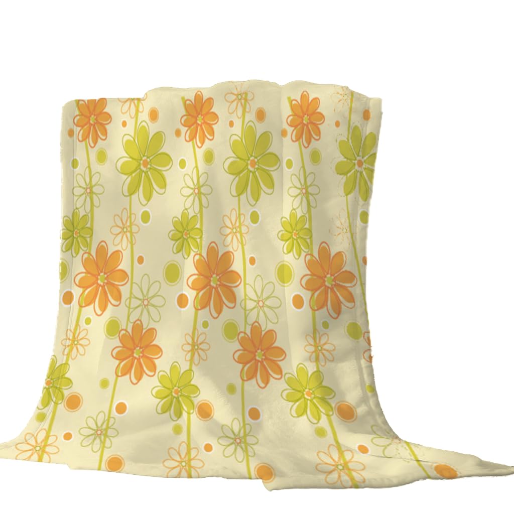 Mantas para Cama De Franela Invierno para Infantil Y Adulto 150X200Cm Manta Polar De Felpa De Microfibra Suave para Sofá, 3D Flores Coloridas Patrón, Cálida Y Transpirable