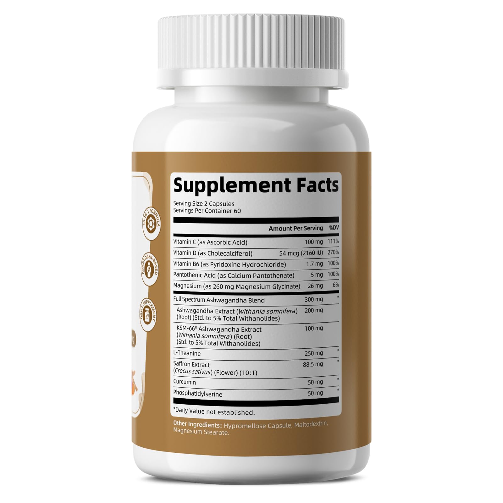 10-IN-1 Cortisol Supplements with 88.5 mg Saffron, KSM-66® Ashwagandha — Amazon image 9