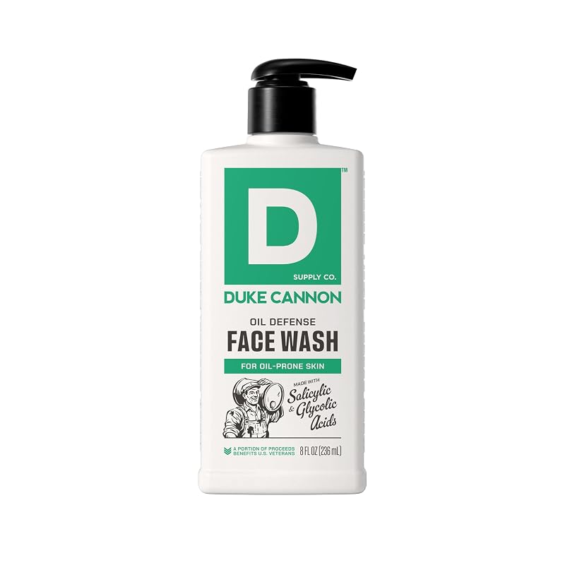 Duke Cannon Supply Co Esfoliante facial Oil Defense para homens, 240 mL