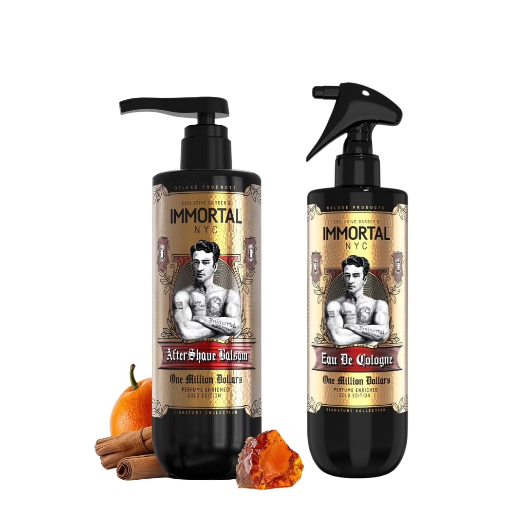 AFTERSHAVE SPRAY & BALM/CREAM for Men- Moisturizing & Soothing Formula After Shaving and Cologne - 17 oz (Cinnamon,Mint)