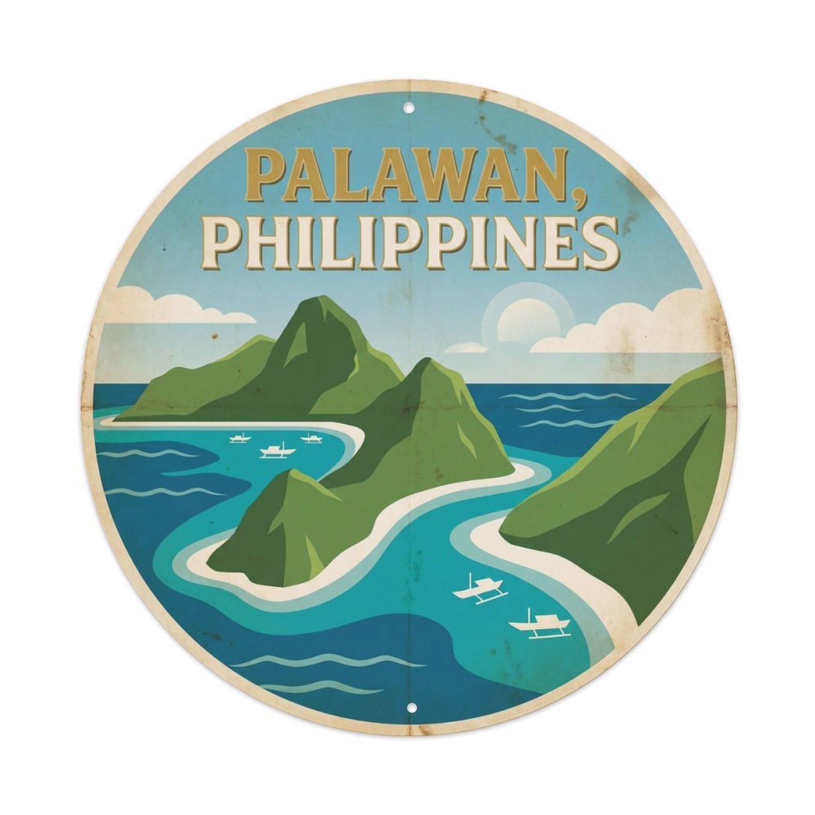 Three Maria Islands Palawan Island Adventure Coron Metal Tin Sign