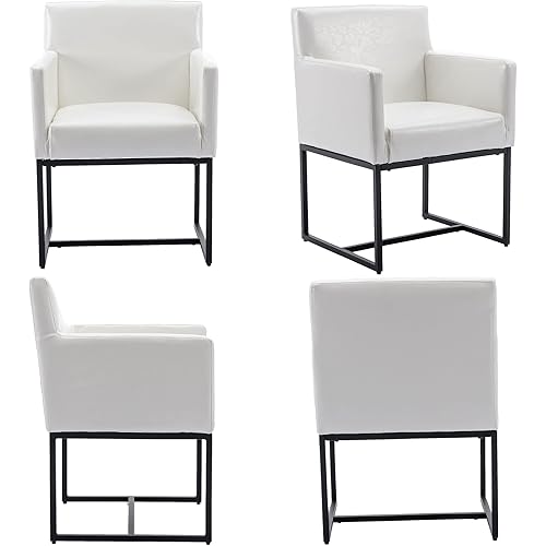 VESCASA Faux Leather Upholstered Dining Chairs with Arms