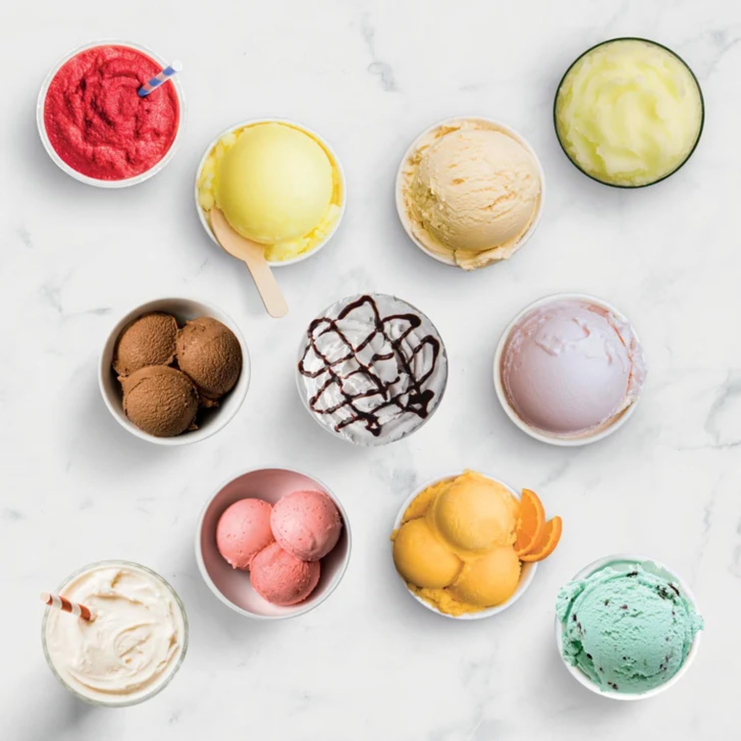 11-in-1 Deluxe Ice Cream Maker XL 24oz Capacity with 3 Pints Gelato Sorbet Frozen Yogurt Machine 800W