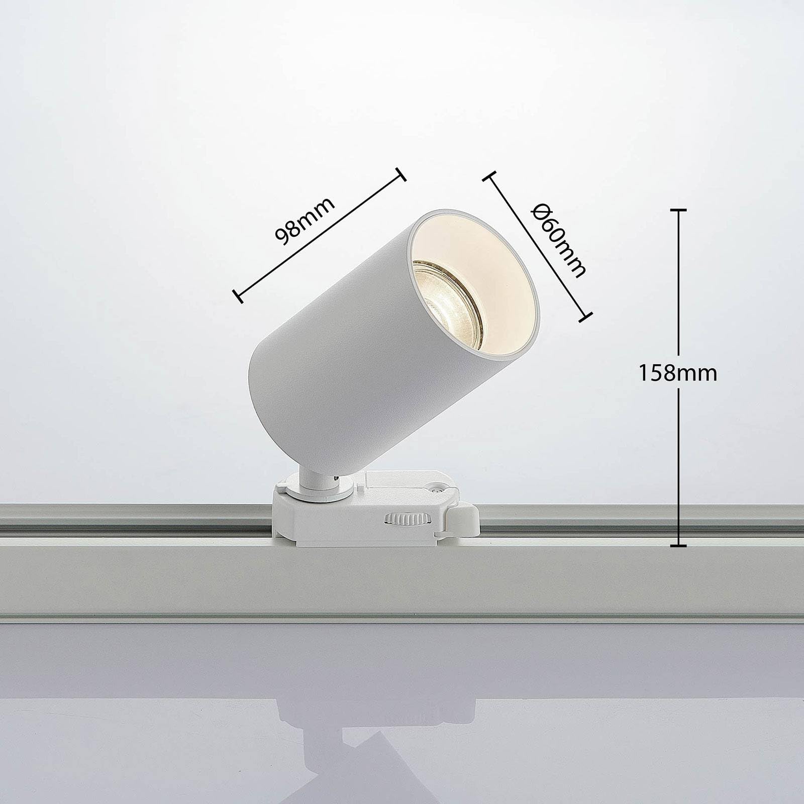 Arcchio Stromschienenstrahler Brinja (Modern) in Weiß aus Aluminium (1 flammig, GU10) Flurleuchte