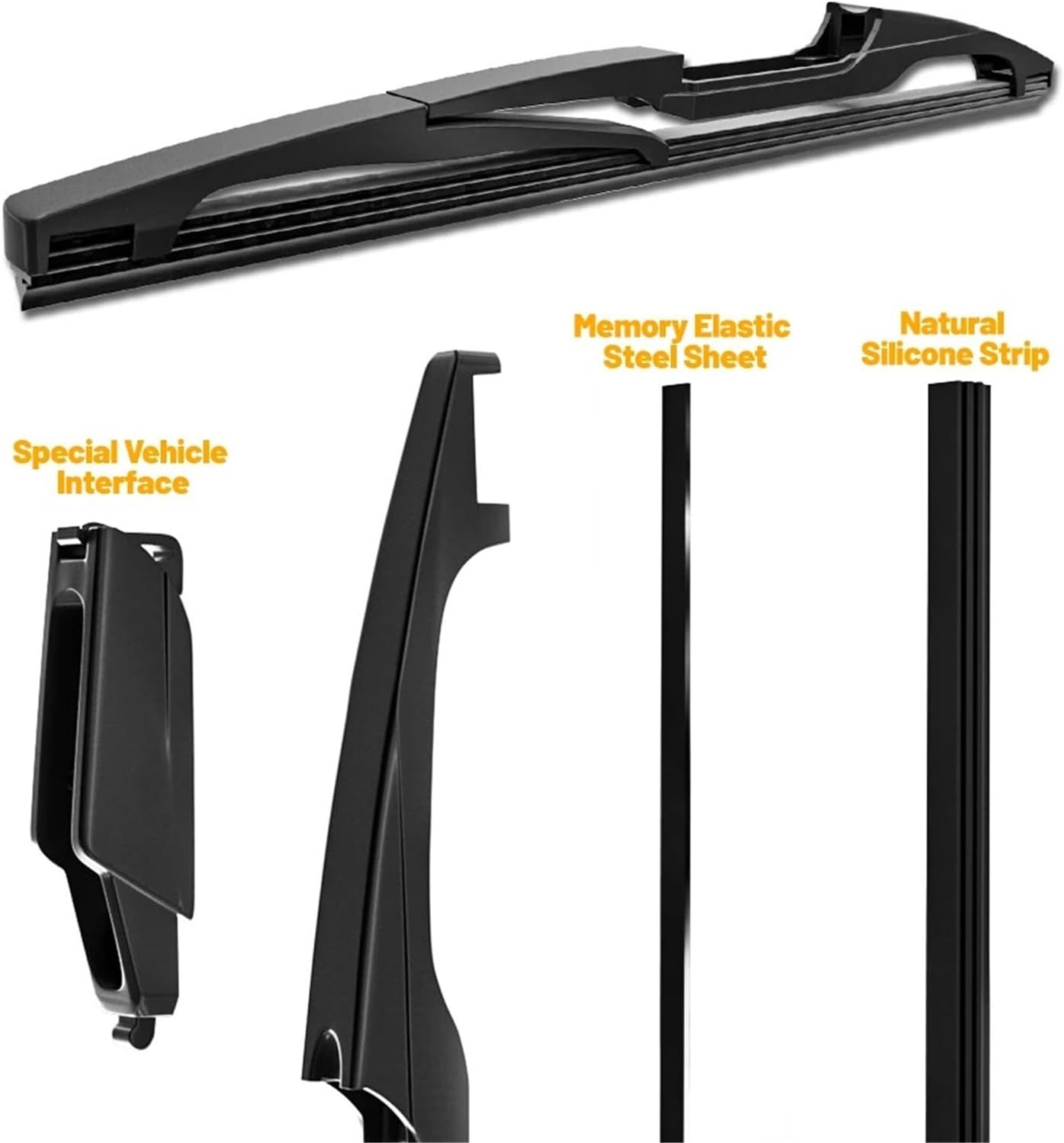 Car Windshield Wipers For Kia For Stonic For 2016-2023 Front Rear Windshield Wiper Blades Windscreen Wipers Accessories Wipers Set