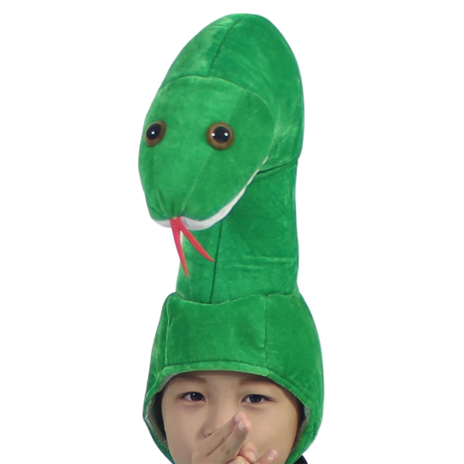Qyljeiwred 2025 Snake Headgear For Adult, Year Of The Snake Costume Hat, Cute Plush Snake Hat Animal Headgear Cosplay, Spring Festival Holiday Dress-Up