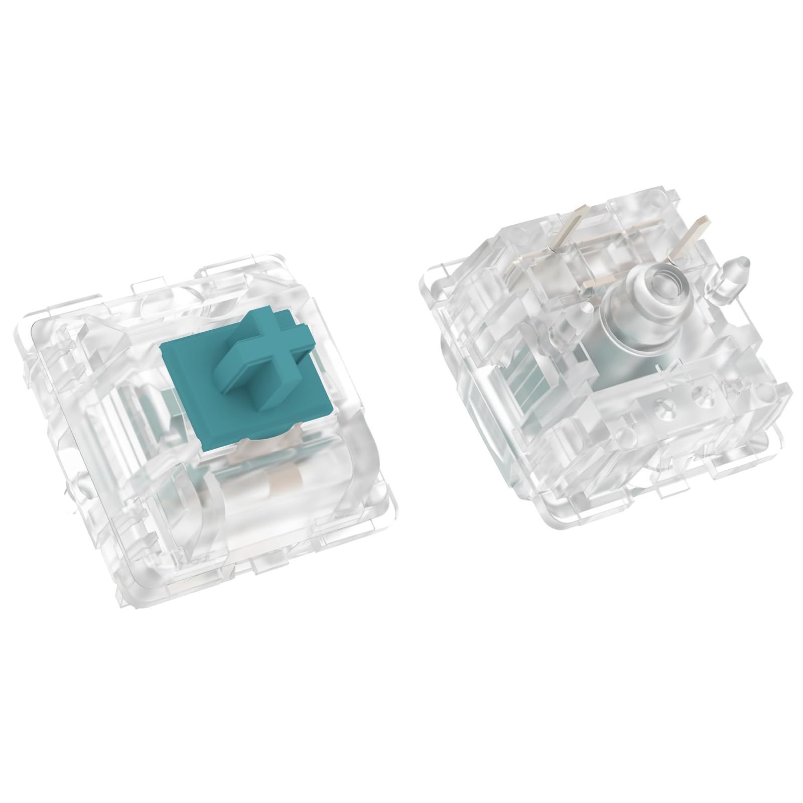 DUROCK Commutateurs de clavier tactiles T1, 5 broches T1 transparents pour claviers mécaniques, commutateurs à touches mécaniques de 67 g avec interrupteur tactile unique (transparent T1, 90 pièces)