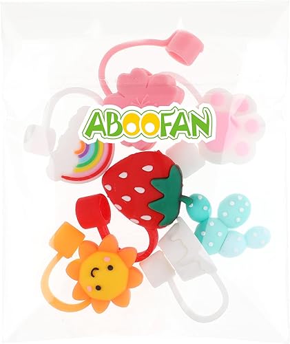 Miniatura 7 de ABOOFAN 6 piezas de puntas de popote de silicona para pajilla, tapas reutilizables para popotes, tapones de paja para pajitas de colores mixtos,