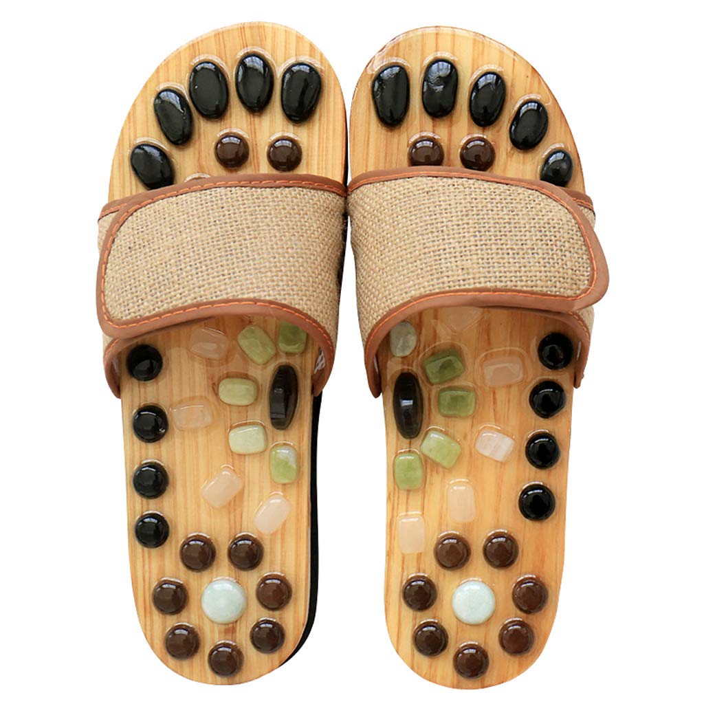 Akupressur Massage Hausschuhe Punkt Massage Sandalen Fußmassage Schuhe, fördern die Durchblutung Fußpflege Müdigkeit lindern, Unisex
