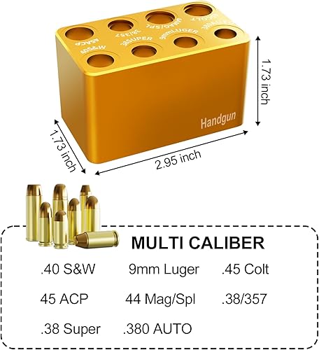 Miniatura 6 de Ludex Medidor de cartucho de verificador de munición para recargar (verificadores de munición, naranja)