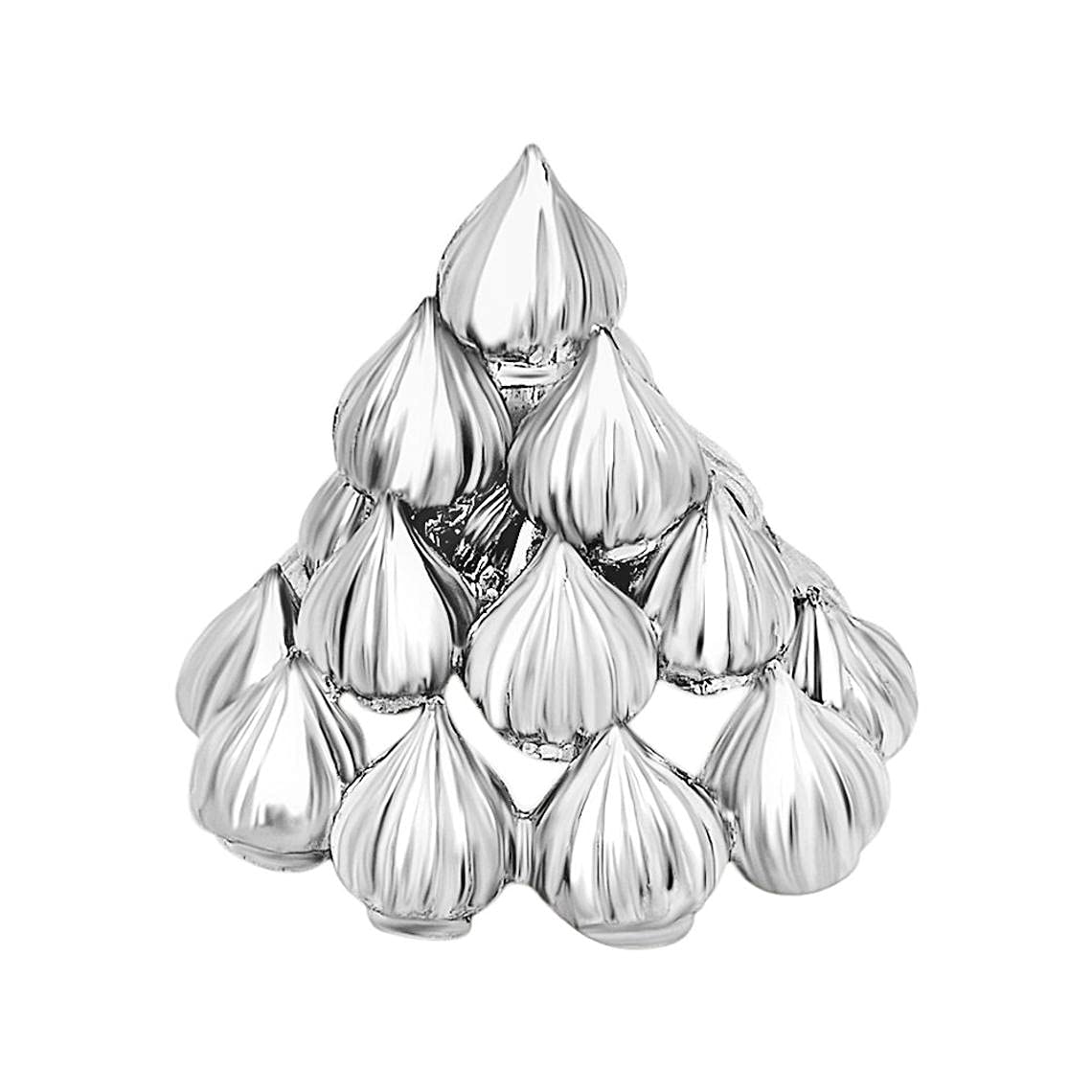 Modak de plata pura para el altar del hogar: ofrenda de prasad dulce de 21 piezas