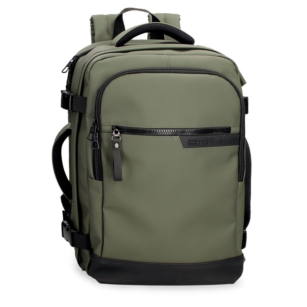 Pepe Jeans Dorking Laptop Backpack 15.6 inch Green 25x40x20 cm Polyester with Synthetic Leather details 20L by Joumma Bags