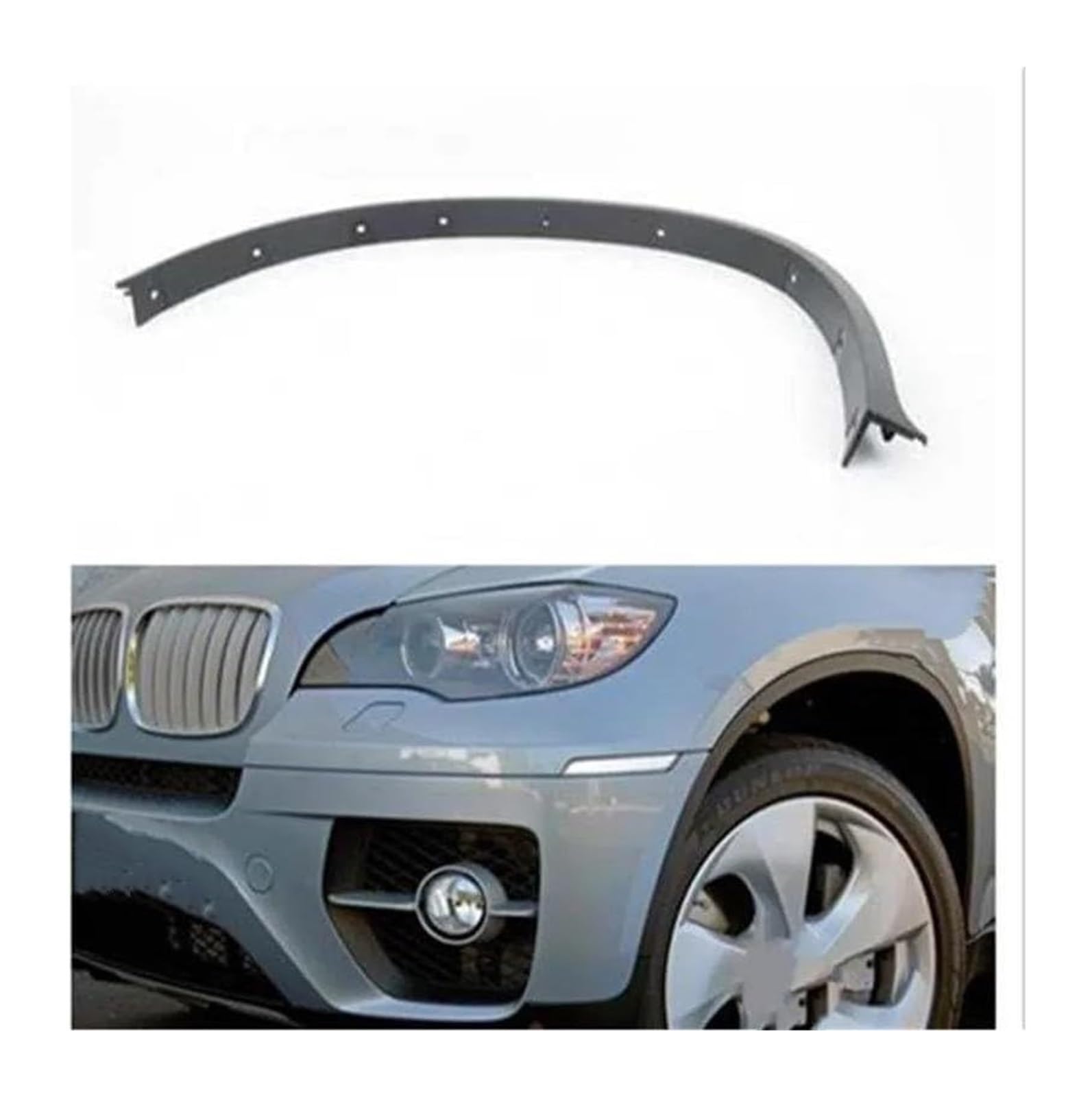 Pasos Rueda Para BMW X6 E71 E72 Moldura Guardabarros Para Coche 51777176235 51777176236 Cejas Para Ruedas(Right Side)