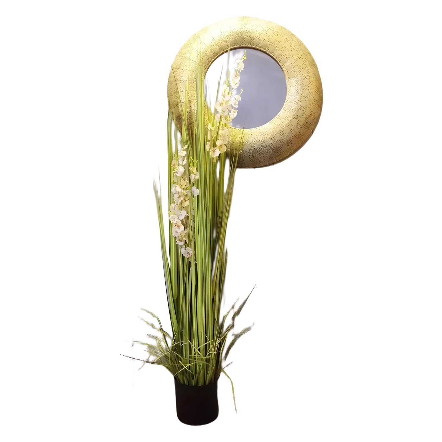 Leaf Design UK Realistic Artificial Grass Plant with Pot