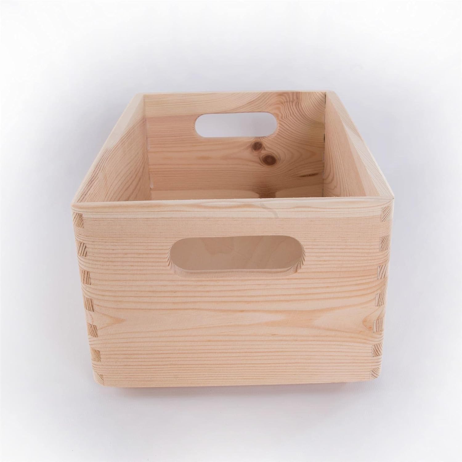 WooDeeDoo Under Bed Wood Storage Box With Handles 30 x 20 x 14 cm