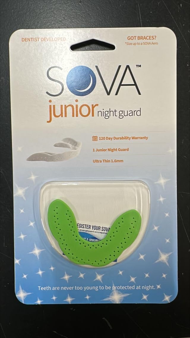 SOVA - Paradenti dentale per bambini, colore verde