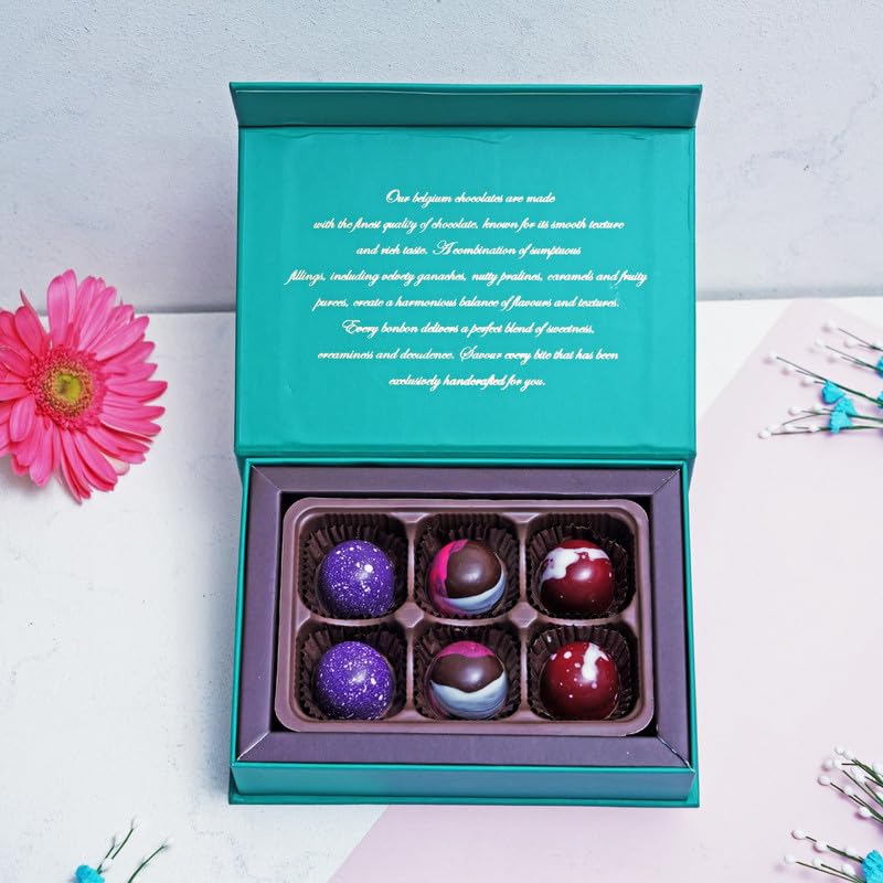 Image of VELVET FINE CHOCOLATES Belgian Delight Box| Holi Gift Hamper | Festival Gifting | Holi Gifts For Family & Friends | Birthday, Anniversary Gift'S | Wholesome Corporate Gifting