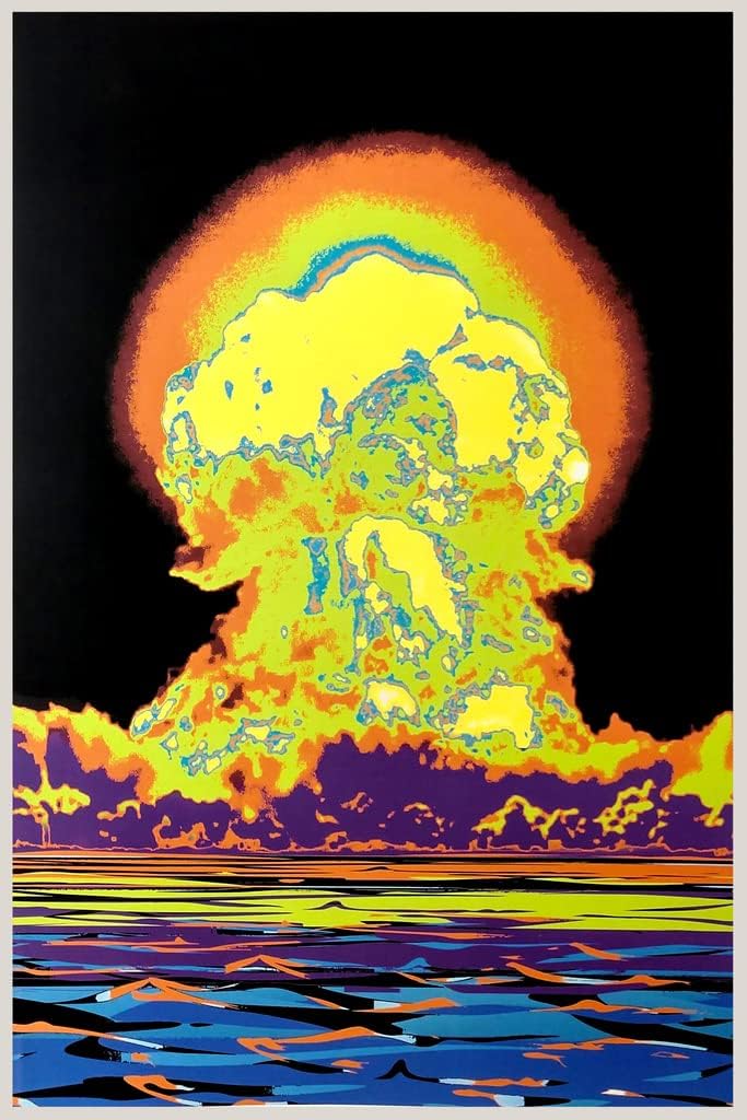 Amazon.com: Atomic Bomb Explosion Mushroom Cloud Colorful Cool ...
